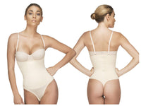 Vedette 211 Bodysuit sin tirantes Nadine en color tanga desnudo