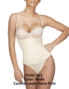 Vedette 211 Bodysuit sin tirantes Nadine en color tanga desnudo