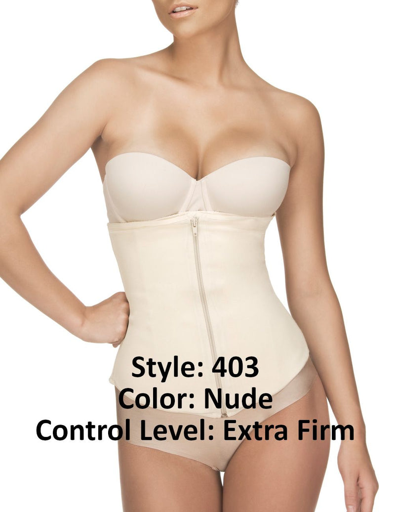 Vedette 403 Gigi Taist Cincher w / Zipper Color nude