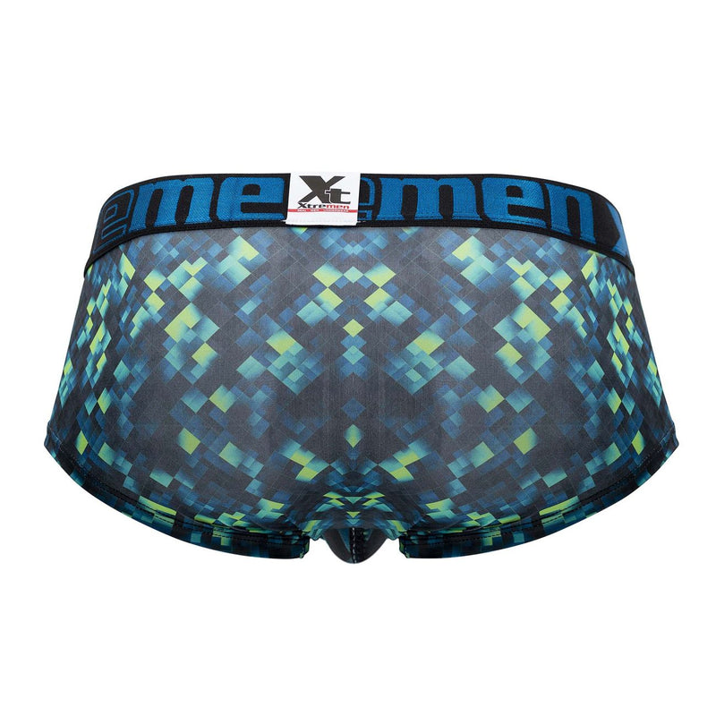 Xtremen 41313 Vibrant Print Briefs Green –  - Men's  Underwear and Swimwear