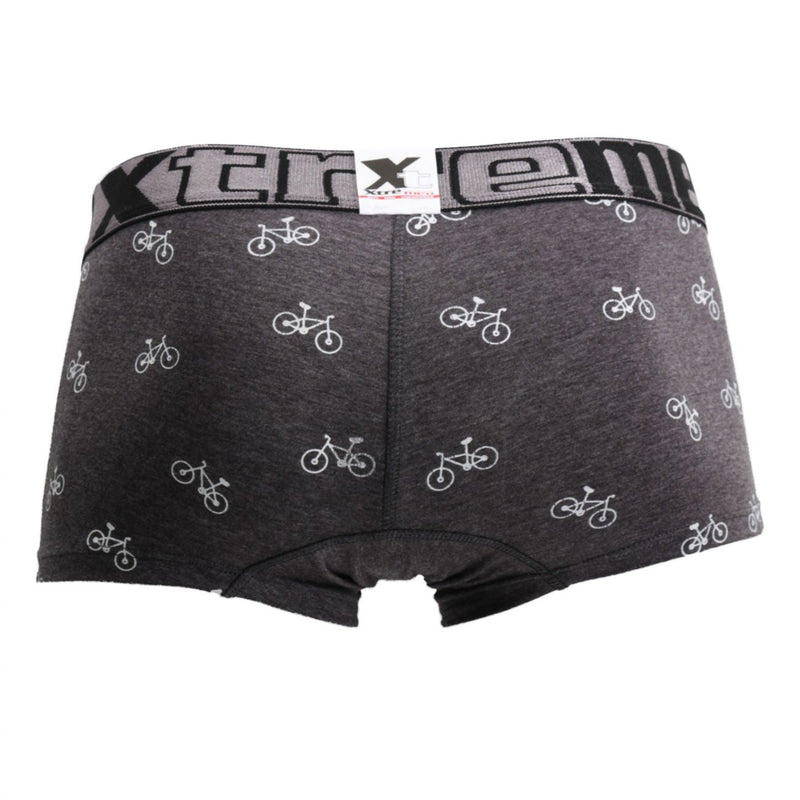 Xtremen 51437C Cycling Print Boxer Briefs Color Dark Gray