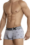 Xtremen 51437C Cycling Print Boxer Briefs Color Light Gray