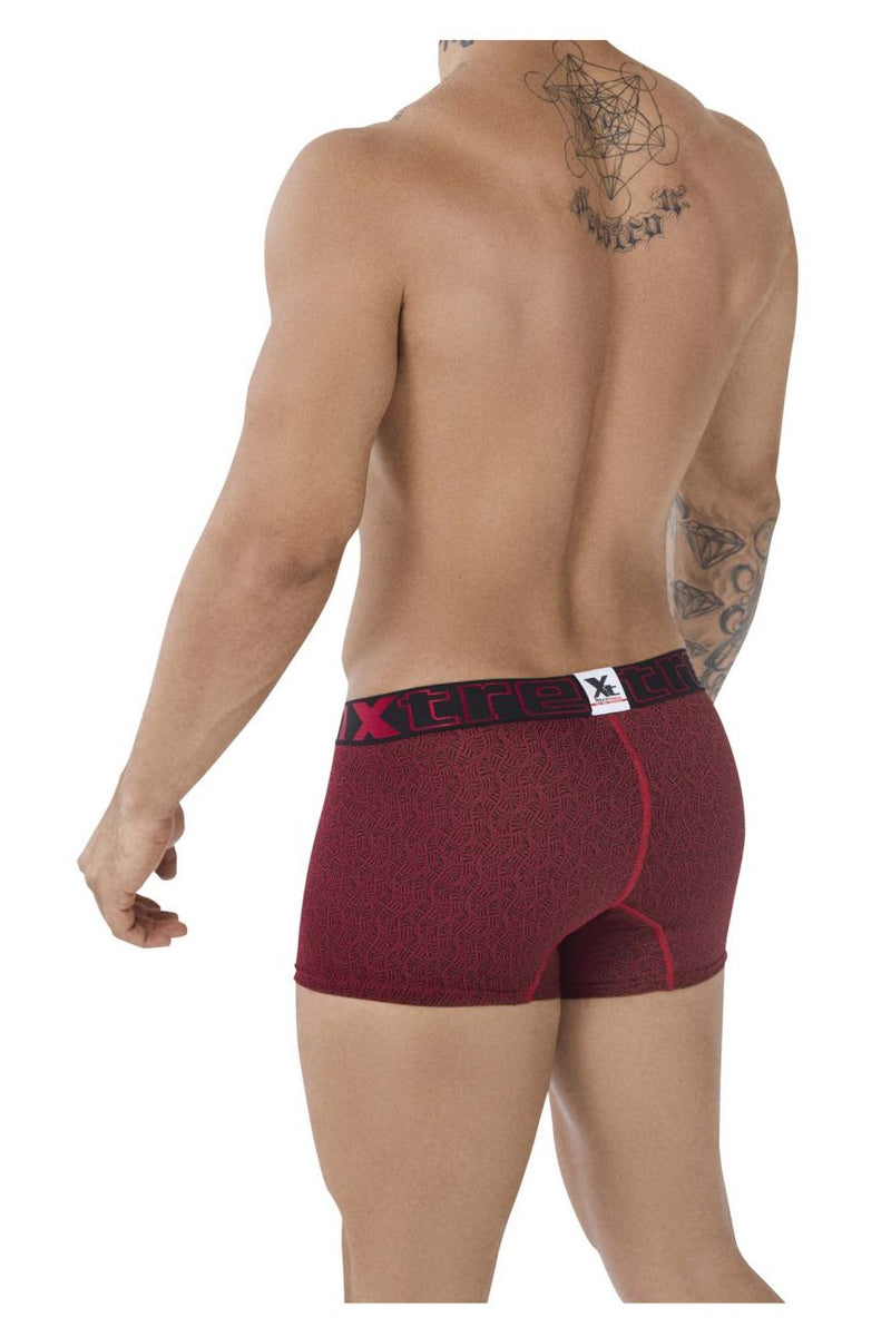 XTREMEN 51478C超细纤维jacquard Trunks颜色红色