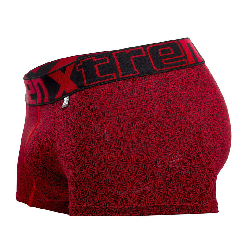 Xtremen 51478C Microfibre Jacquard Trunks Color Red