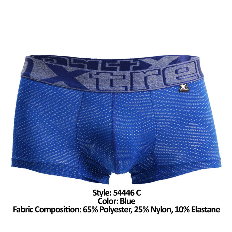 Xtremen 54446C Jacquard Stripes Boxer Briefs color azul