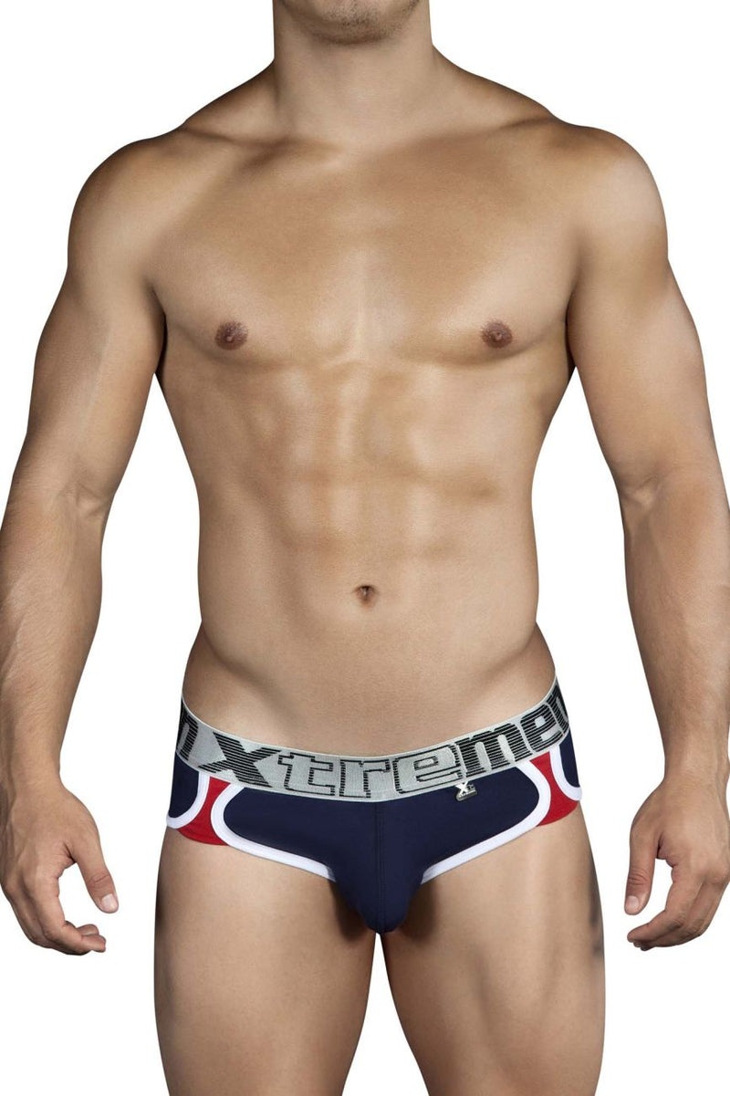 Xtremen 91014-3 3PK Briefs Couleurs bleu-gris-bleu