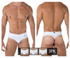 Xtremen 91031-3 3pk Piping Thongs Color blanc