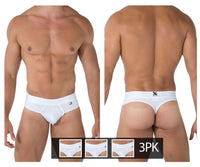 Xtremen 91031-3 3pk Tiping tangas color blanco