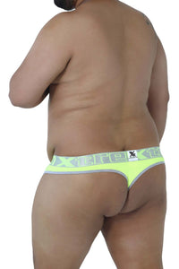 Xtremen 91031x-3 3pk tangas color verde-blanco-fucsia