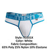 Xtremen 91031x Piping Thongs Color White