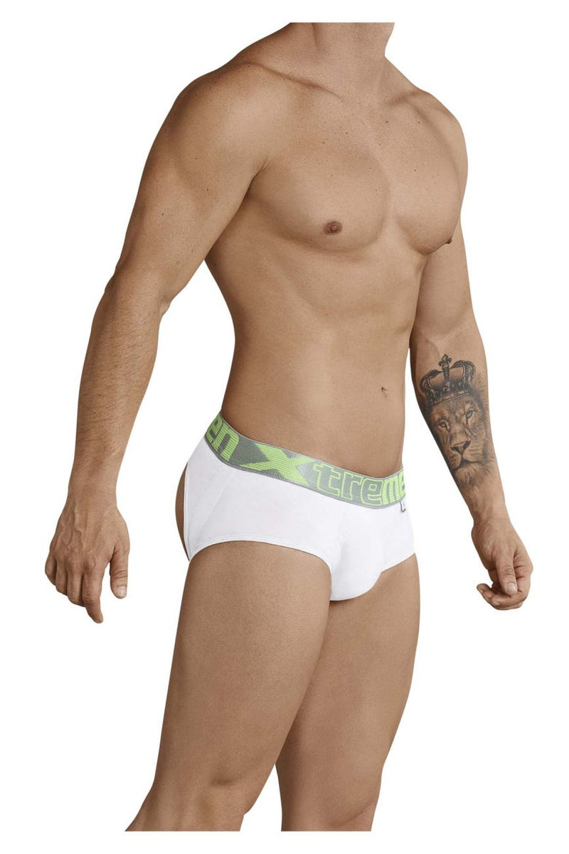 Xtremen 91032 Butt LIBTER Jockstrap Color White-Silver