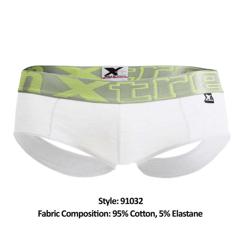 Xtremen 91032 Butt LIBTER Jockstrap Color White-Silver