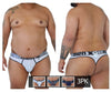 Xtremen 91036x-3 3pk thongs रंग सफेद-ग्रे-ब्लू