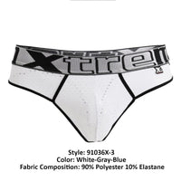 Xtremen 91036x-3 3pk thongs रंग सफेद-ग्रे-ब्लू