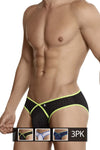 Xtremen 91040-3 3PK Briefs Couleurs noir-blanc-bleu