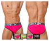 Xtremen 91053-3 3pk Briefs Color Fucsia-Green-Fuchsia