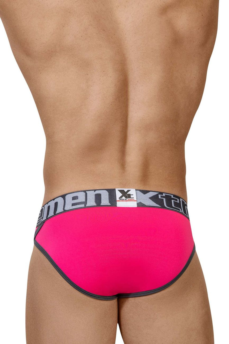 Xtremen 91053-3 3PK Briefs Couleurs Fuchsia-Green-Fuchsia