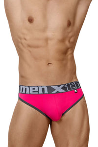 Xtremen 91053-3 3PK Briefs Color Fuchsia-Green-Fuchsia