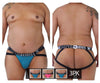 Xtremen 91054x-3 3pk Jockstrap रंग पेट्रोल-फुचिया-पेट्रोल