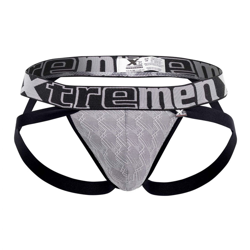 Xtremen 91069 Microfibre Jacquard Jockstrap Color Grey