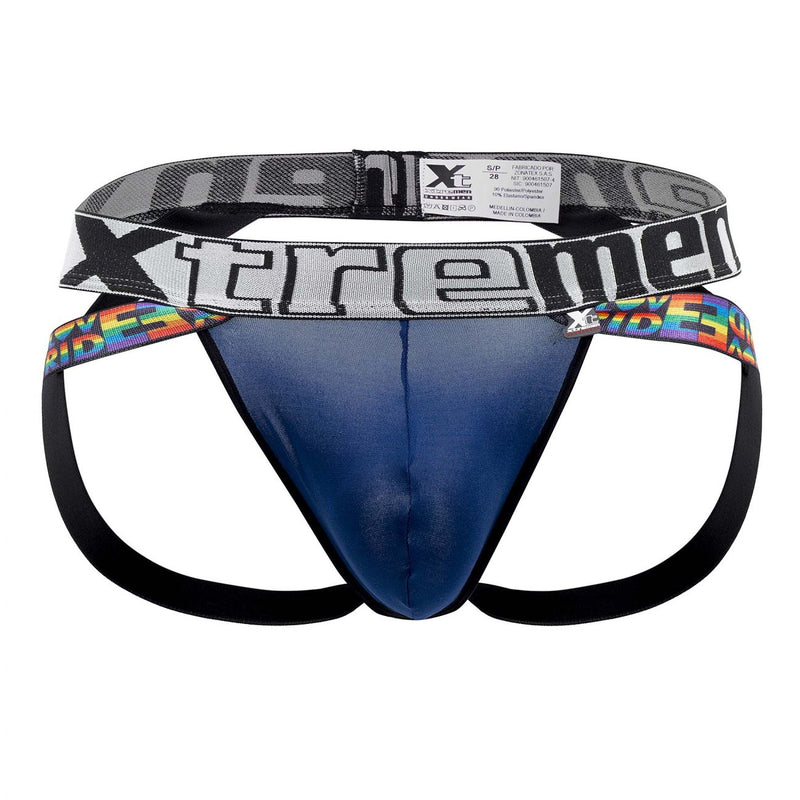 Xtremen 91084 Microfibre Pride Jockstrap Color bleu