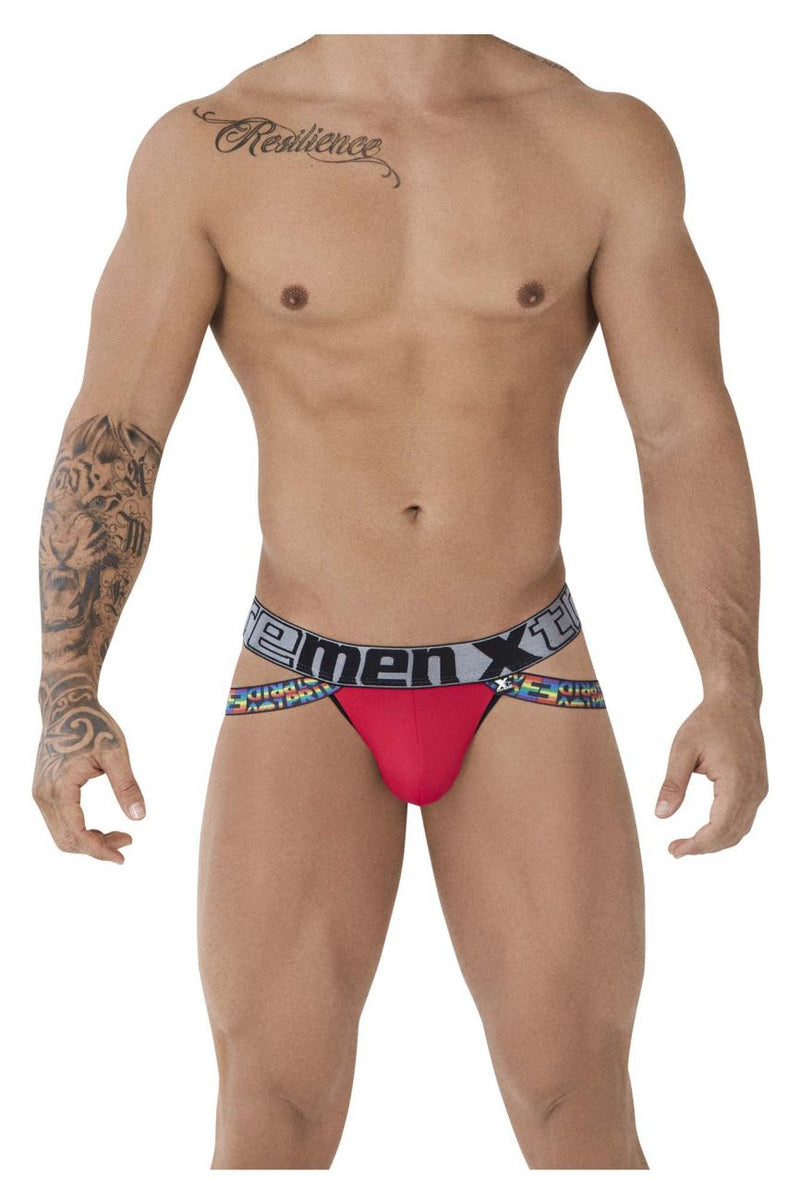 Xtremen 91084 Microfibra Orgullo Color Jockstrap Red