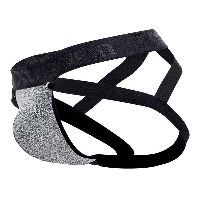 Xtremen 91085 Microfibre Jacquard Jockstrap Color Grey