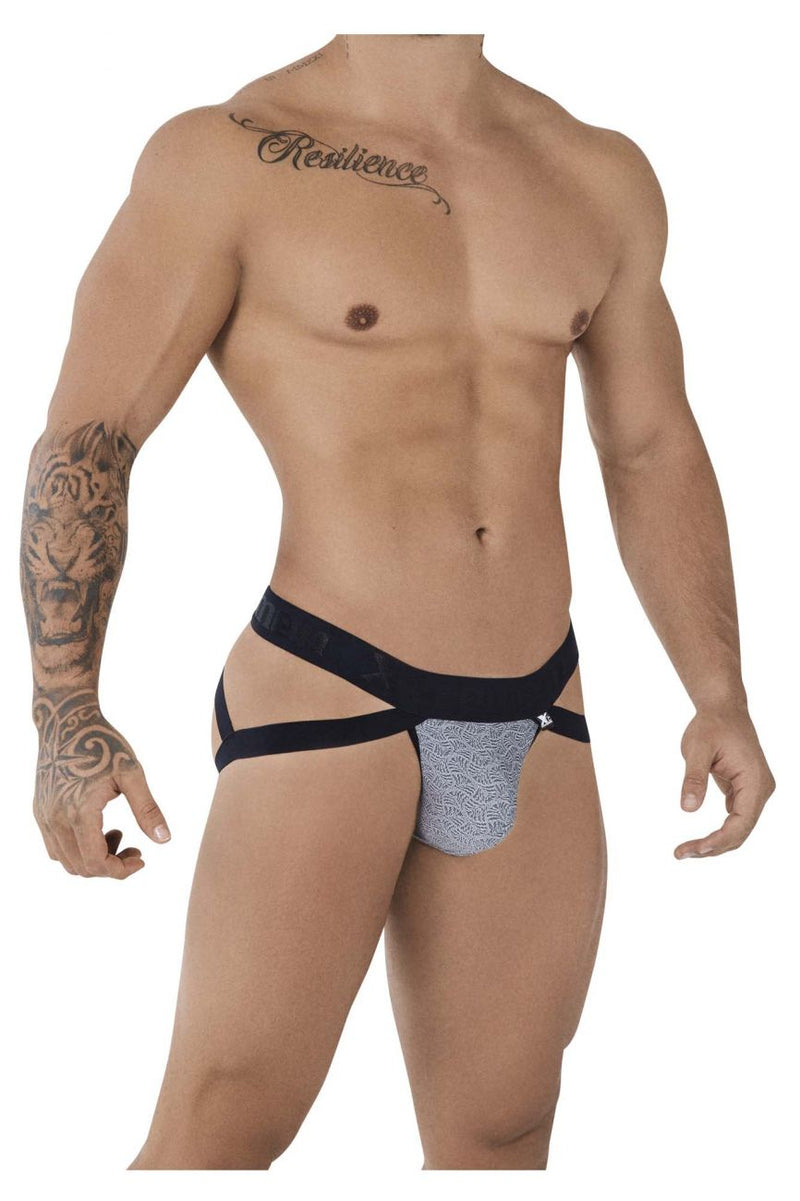 Xtremen 91085 Microfibre Jacquard Jockstrap Color Grey