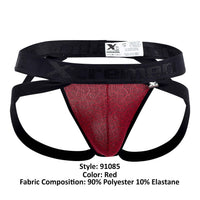 Xtremen 91085 Microfibra Jacquard Jockstrap Color rojo