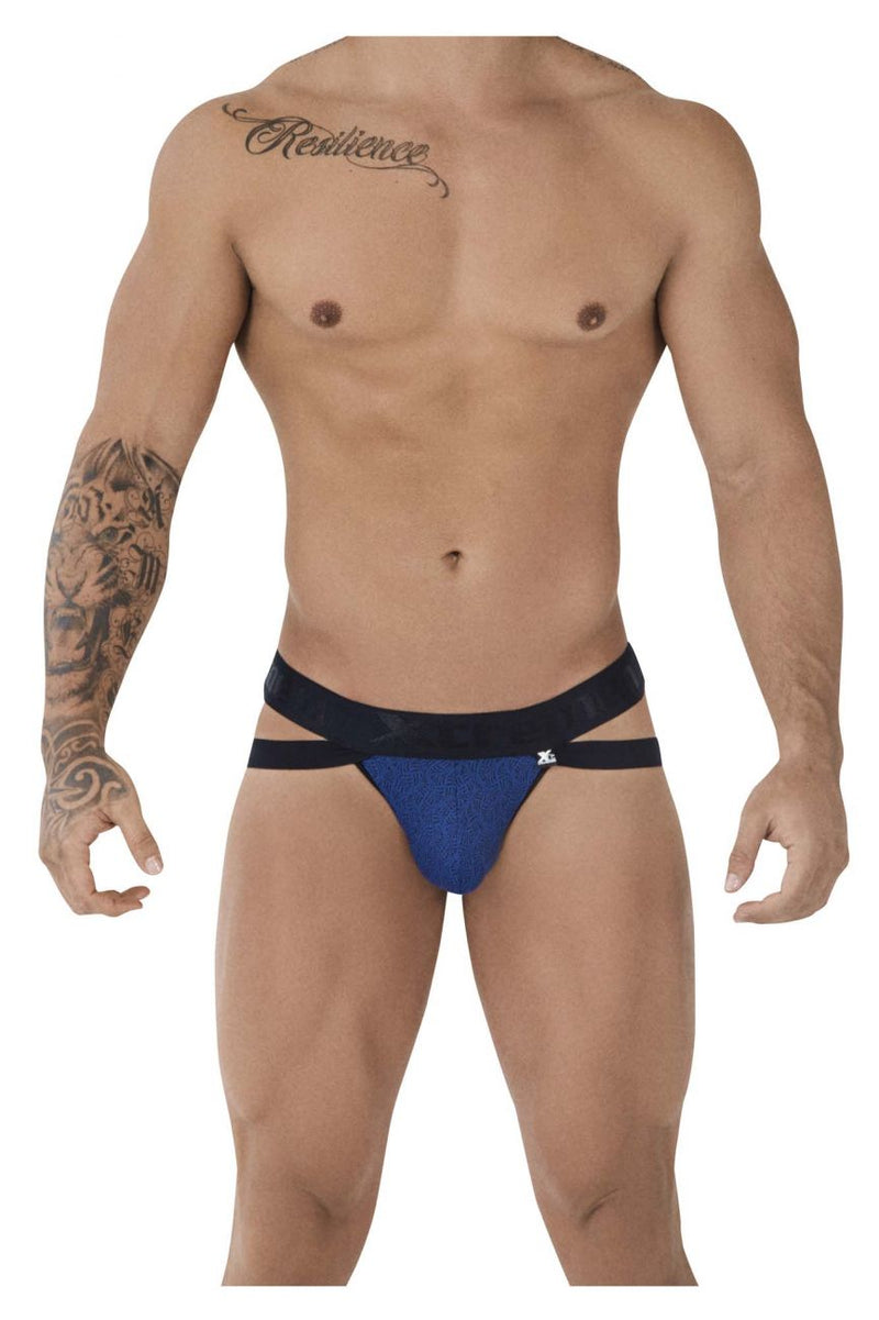 Xtremen 91085 Microfiber Jacquard Jockstrap Color Royal