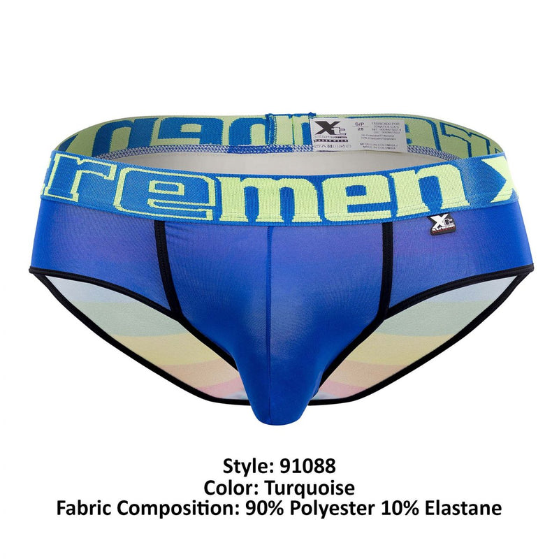 Xtremen 91088 Microfibre Pride Briefs Color Turquoise