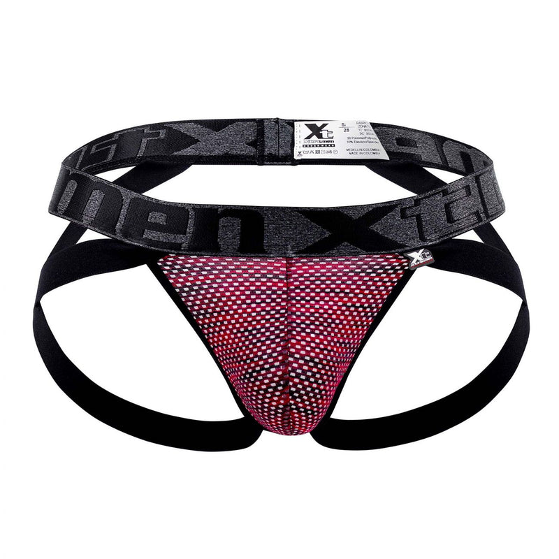 Xtremen 91099 Microfibra Mesh Jockstrap Color rojo