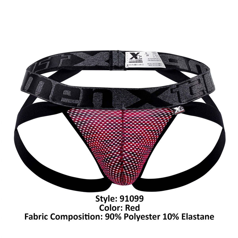 Xtremen 91099 Microfibra Mesh Jockstrap Color rojo