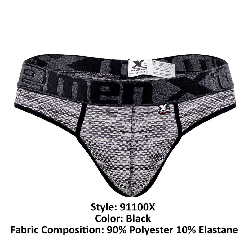 Xtremen 91100x Microfiber Mesh Thongs Color Black