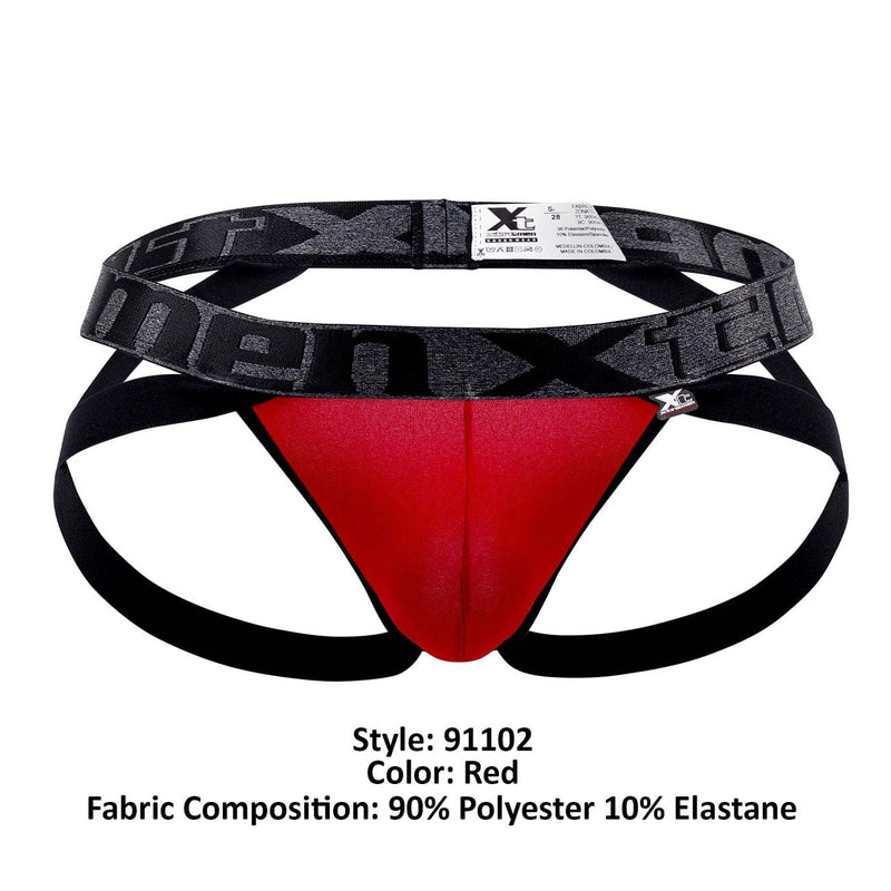 Xtremen 91102 Couleur de jockstrap de microfibre rouge