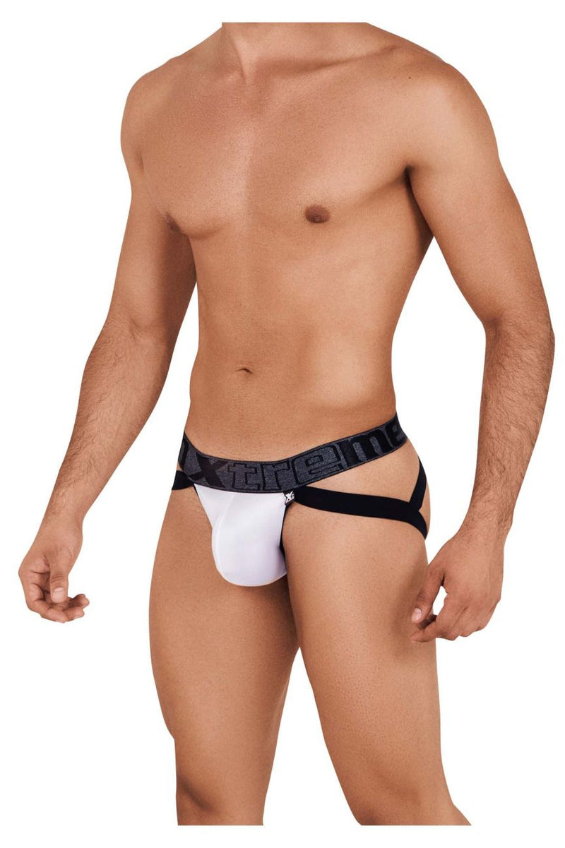 Xtremen 91102 Couleur de jockstrap de microfibre blanc