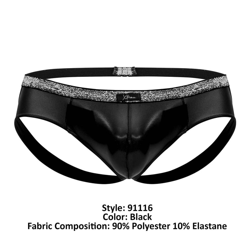 Xtremen 91116 Couleur de jockstrap métallique noir