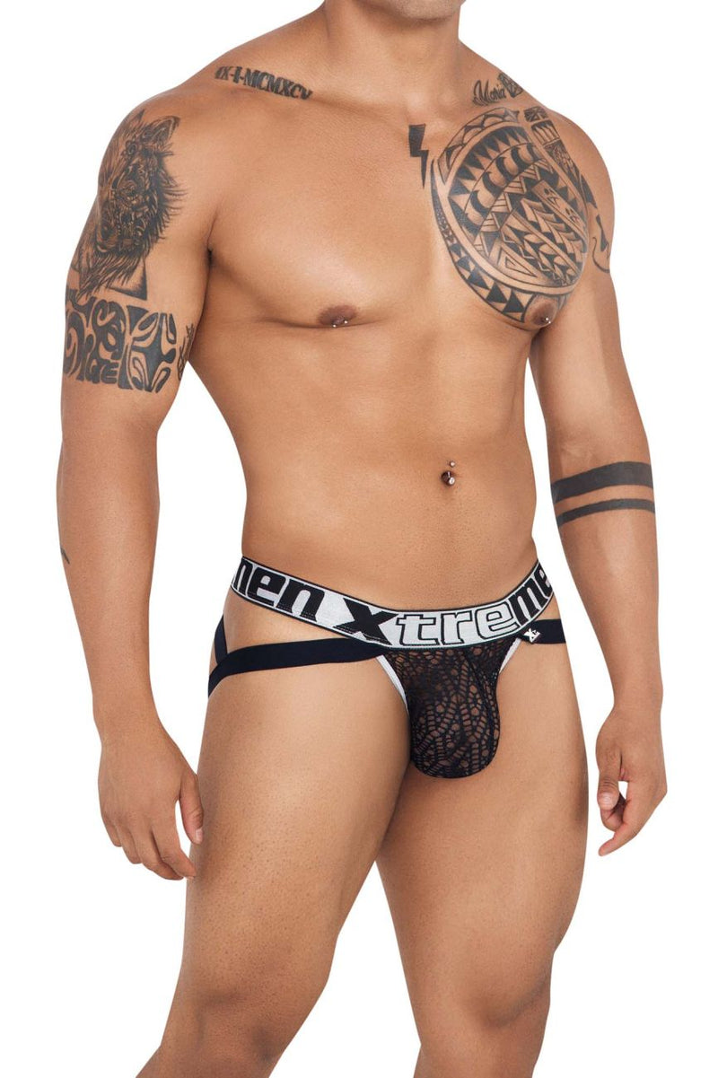 Xtremen 91118 Lace Jockstrap Color Black