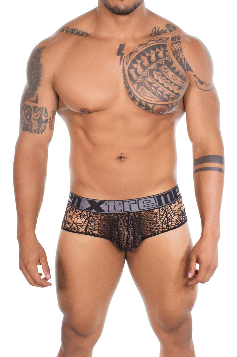 Xtremen 91119 en dentelle jockstrap couleur noir