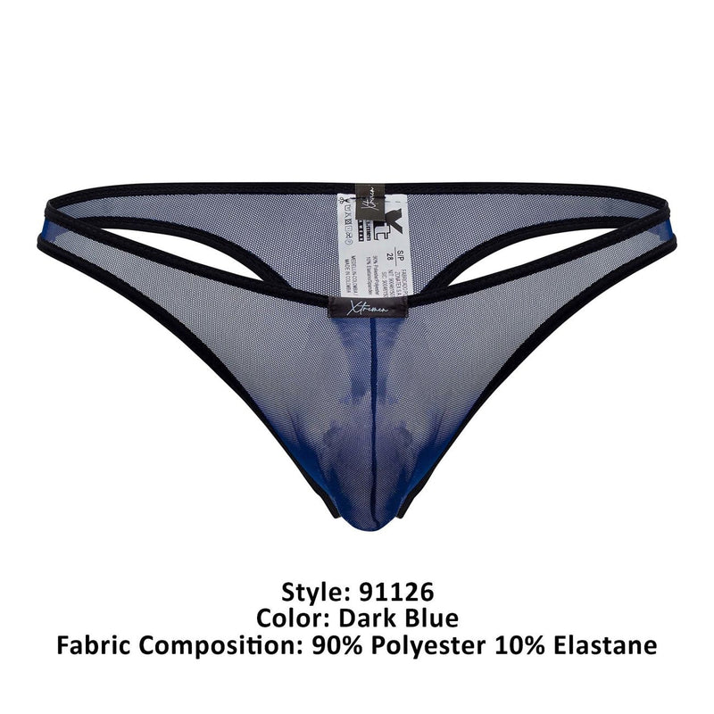 Xtremen 91126 Mesh tangas color azul oscuro