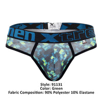 Xtremen 91131 Printed Thongs Color Green