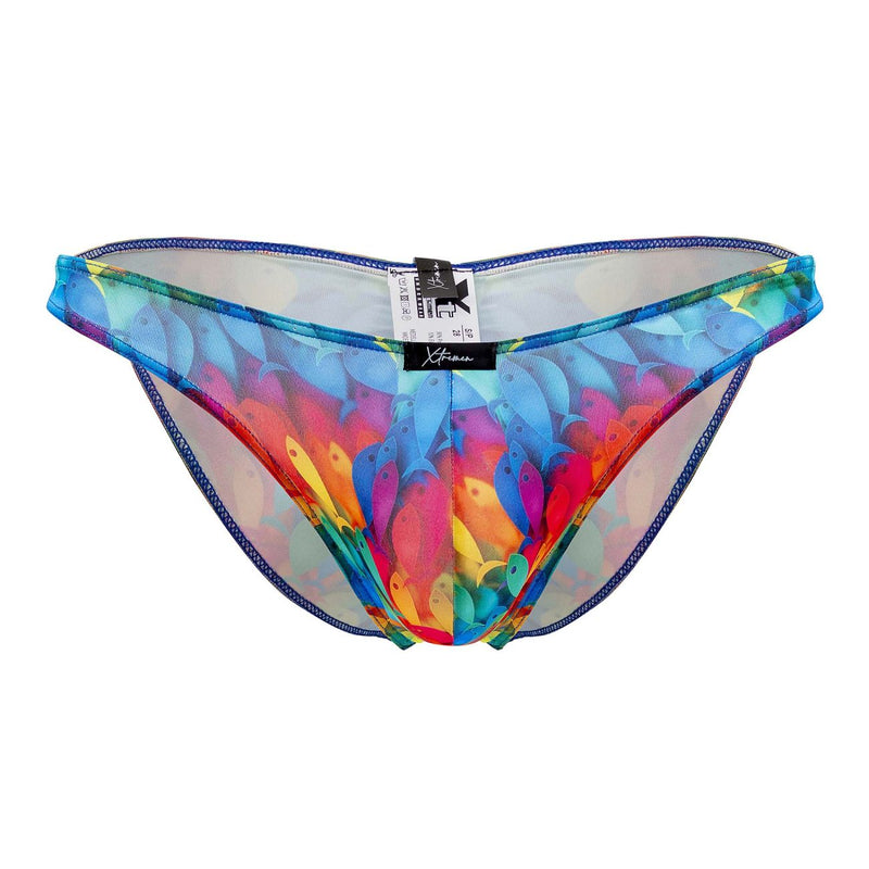 Xtremen 91145 Couleur de bikini en microfibre imprimé poisson arc-en-ciel