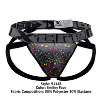 Xtremen 91148 Microfibra impresa Tantilla de Jockstrap Color Smiley Face