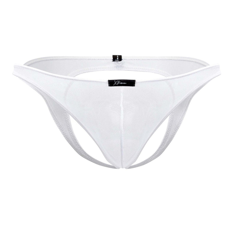 Xtremen 91153 TULLE MESH JOCKSTRAP COULEUR BLANC