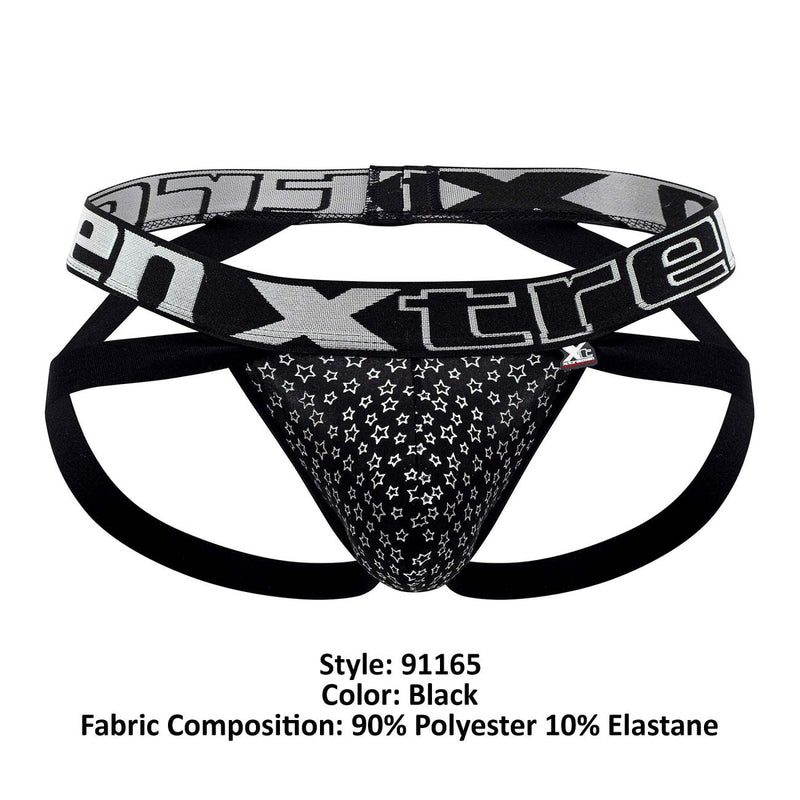 Xtremen 91165 Foil Jockstrap Color noir