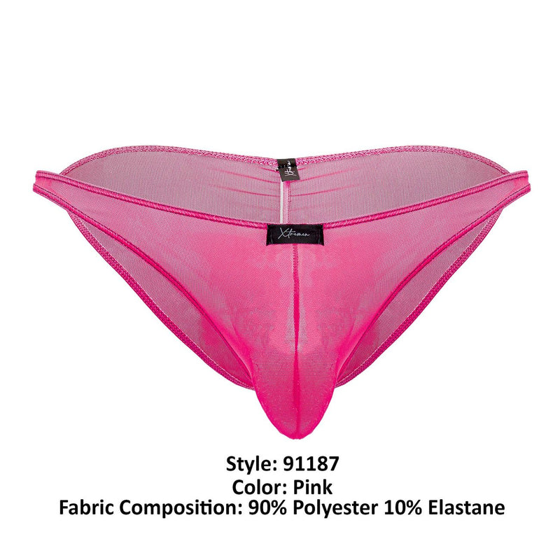 Xtremen 91187 TULLE MESH BIKINI COULEUR ROSE