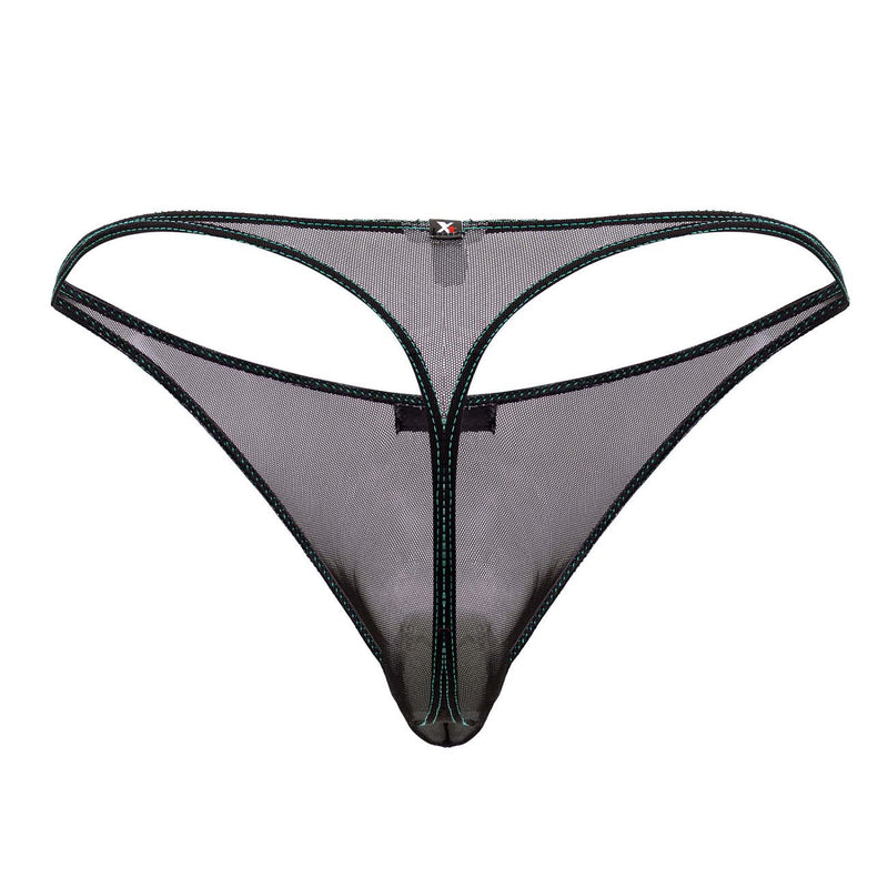 Xtremen 91189 Tulle Mesh thongs रंग काला