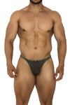 Xtremen 91189 Tulle Mesh thongs रंग हरा