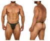 Xtremen 91189 Tulle Mesh thongs रंग हरा