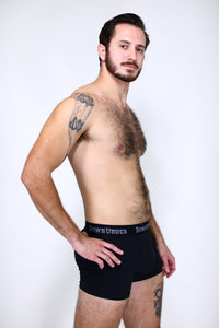 DownUnder Apparel Basic Boxer Briefs In Black, Navy Blue and White.  Menswear. For The Boys!